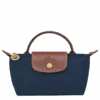 Longchamp Le Pliage Original Pouch With Handle Navy - Recycled Canvas -Longchamp 34175089P68 0
