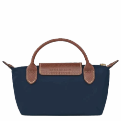 Longchamp Le Pliage Original Pouch With Handle Navy - Recycled Canvas -Longchamp 34175089P68 3