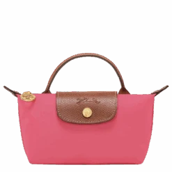 Longchamp Le Pliage Original Pouch With Handle Grenadine - Recycled Canvas