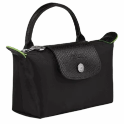 Longchamp Le Pliage Green Pouch With Handle Black - Recycled Canvas -Longchamp 34175919001 2