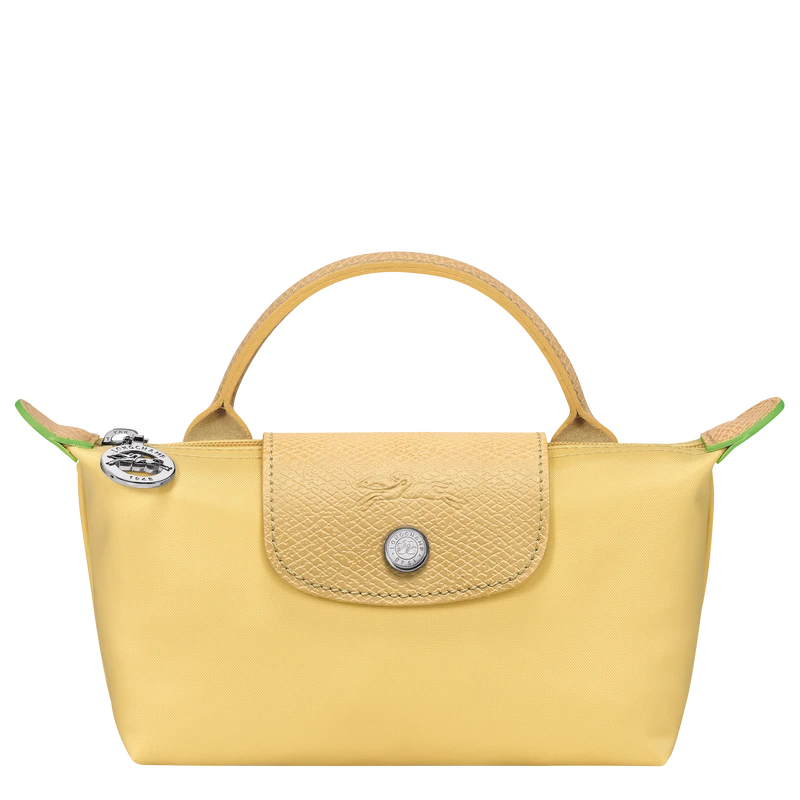 Longchamp Le Pliage Green Pouch With Handle Wheat - Recycled Canvas 3 Longchamp Le Pliage Green Pouch With Handle Wheat - Recycled Canvas