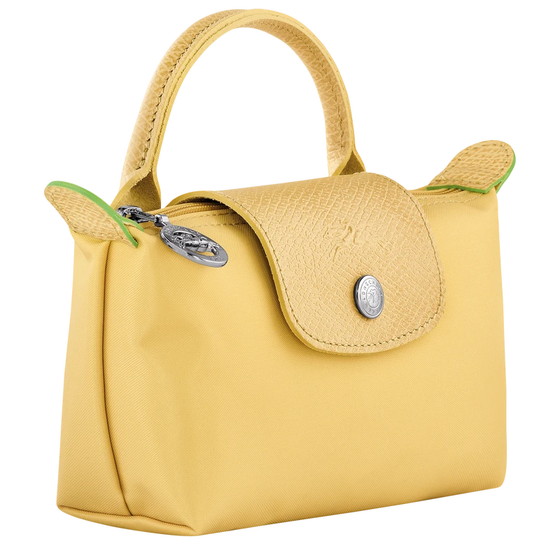 Longchamp Le Pliage Green Pouch With Handle Wheat - Recycled Canvas 5 Longchamp Le Pliage Green Pouch With Handle Wheat - Recycled Canvas - Image 3