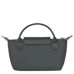 Longchamp Le Pliage Green Pouch With Handle Graphite - Recycled Canvas -Longchamp 34175919P66 3