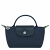 Longchamp Le Pliage Green Pouch With Handle Navy - Recycled Canvas -Longchamp 34175919P68 0
