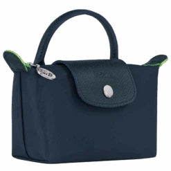 Longchamp Le Pliage Green Pouch With Handle Navy - Recycled Canvas -Longchamp 34175919P68 2