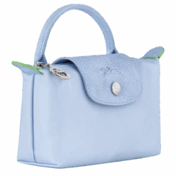 Longchamp Le Pliage Green Pouch With Handle Sky Blue - Recycled Canvas 9 Longchamp Le Pliage Green Pouch With Handle Sky Blue - Recycled Canvas -Longchamp 34175919P79 2