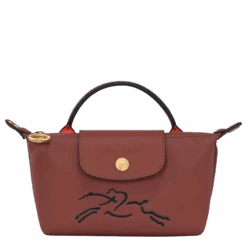 Longchamp Le Pliage Xtra Pouch Mahogany - Leather