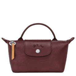 Longchamp Le Pliage City Pouch With Handle Plum - Canvas
