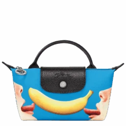 Longchamp X ToiletPaper Pouch Blue - Canvas