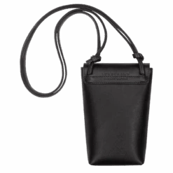 Longchamp Le Pliage Xtra Phone Case With Leather Lace Black - Leather -Longchamp 34178987001 3