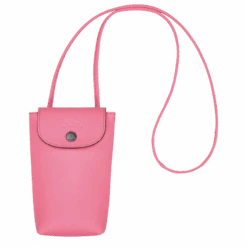 Longchamp Le Pliage Xtra Phone Case With Leather Lace Pink - Leather