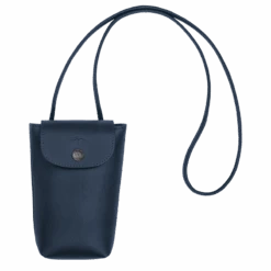 Longchamp Le Pliage Xtra Phone Case With Leather Lace Navy - Leather