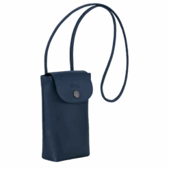Longchamp Le Pliage Xtra Phone Case With Leather Lace Navy - Leather -Longchamp 34178987556 2