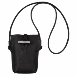 Longchamp Roseau Phone Case With Lace Black - Leather