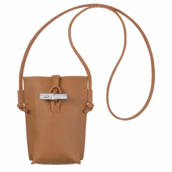 Longchamp Roseau Phone Case With Lace Natural - Leather