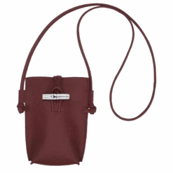 Longchamp Roseau Phone Case With Lace Plum - Leather