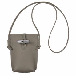 Longchamp Roseau Phone Case With Lace Turtledove - Leather