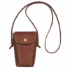 Longchamp Épure Phone Case With Leather Lace Brown - Leather -Longchamp 34193HYZ035 0