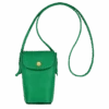 Longchamp Épure Phone Case With Leather Lace Green - Leather -Longchamp 34193HYZ129 0