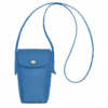 Longchamp Épure Phone Case With Leather Lace Cobalt - Leather