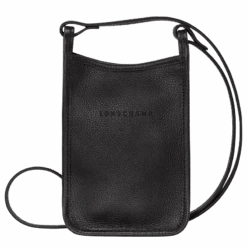 Longchamp Le Foulonné Phone Case Black - Leather