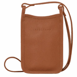 Longchamp Le Foulonné Phone Case Caramel - Leather