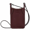 Longchamp Le Foulonné Phone Case Plum - Leather