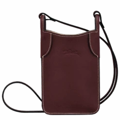 Longchamp Le Foulonné Phone Case Plum - Leather