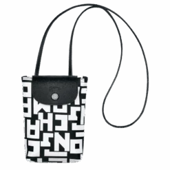Longchamp Phone Case Black/White - Canvas