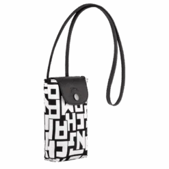 Longchamp Phone Case Black/White - Canvas -Longchamp 34201412067 2