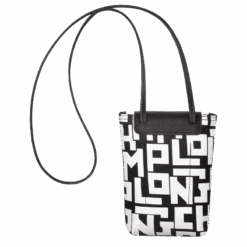 Longchamp Phone Case Black/White - Canvas -Longchamp 34201412067 3