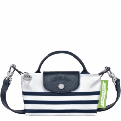 Longchamp Le Pliage Collection Pouch Navy/White - Canvas