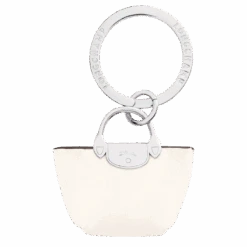 Longchamp Le Pliage Cuir Key Rings Ecru - Leather