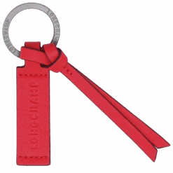 Longchamp 3D Key Rings Red - Leather