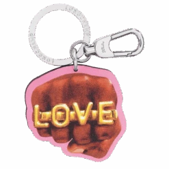 Longchamp X ToiletPaper Key Rings Pink - Leather