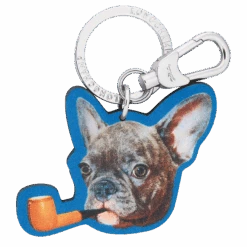 Longchamp X ToiletPaper Key Rings Blue - Leather