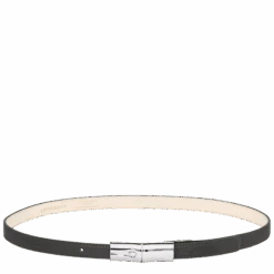 Longchamp Roseau Essential Ladies' Belt Anthracite - Leather