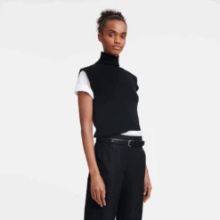 Longchamp Le Pliage Ladies' Belt Black - Leather -Longchamp 40038H56001 1