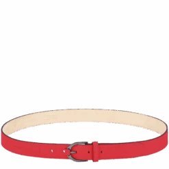 Longchamp 3D Ladies' Belt Red - Leather