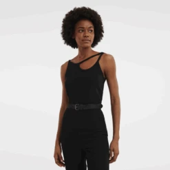 Longchamp Le Pliage Xtra Ladie's Belt Black - Leather -Longchamp 40075987001 10