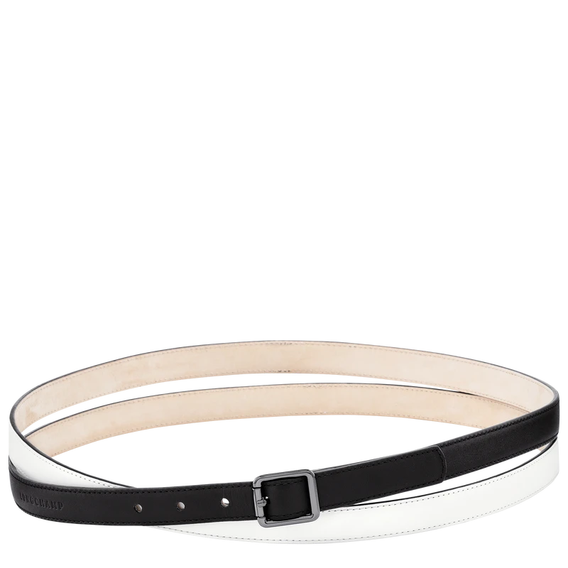 Longchamp Fall/Winter 2023 Collection Ladies' Belt Black/White - Leather 3 Longchamp Fall/Winter 2023 Collection Ladies' Belt Black/White - Leather
