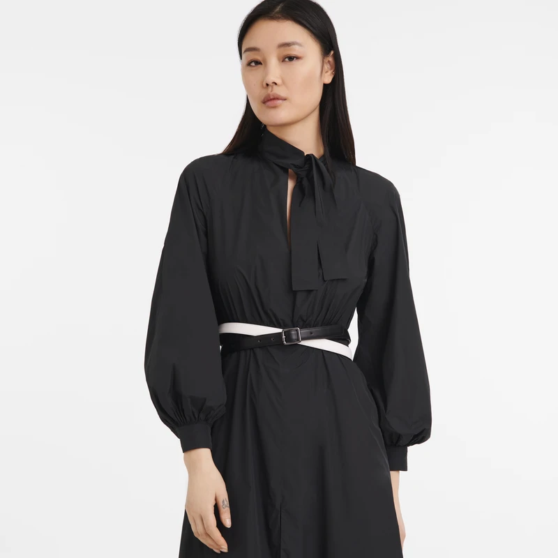 Longchamp Fall/Winter 2023 Collection Ladies' Belt Black/White - Leather 4 Longchamp Fall/Winter 2023 Collection Ladies' Belt Black/White - Leather - Image 2
