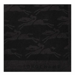 Longchamp Chevaux Jacquard Stole Black - Wool -Longchamp 50125LAI001 2