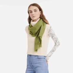 Longchamp Chevaux Jacquard Stole Lichen - Wool -Longchamp 50125LAI844 1