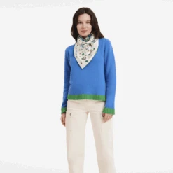 Longchamp Collier De Fleurs Silk Scarf 90 Lawn - Silk -Longchamp 50579SOI531 1