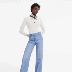 Marinière Longchamp Silk Scarf 50 Navy/Lawn - OTHER -Longchamp 50616SOIH89 1