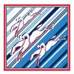 Le Grand Saut Longchamp Silk Scarf 50 Cobalt - OTHER