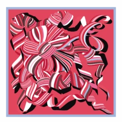 Cocarde Longchamp Silk Scarf 70 Red - OTHER