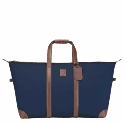 Front Page 9 Longchamp Boxford L Travel Bag Blue - Canvas