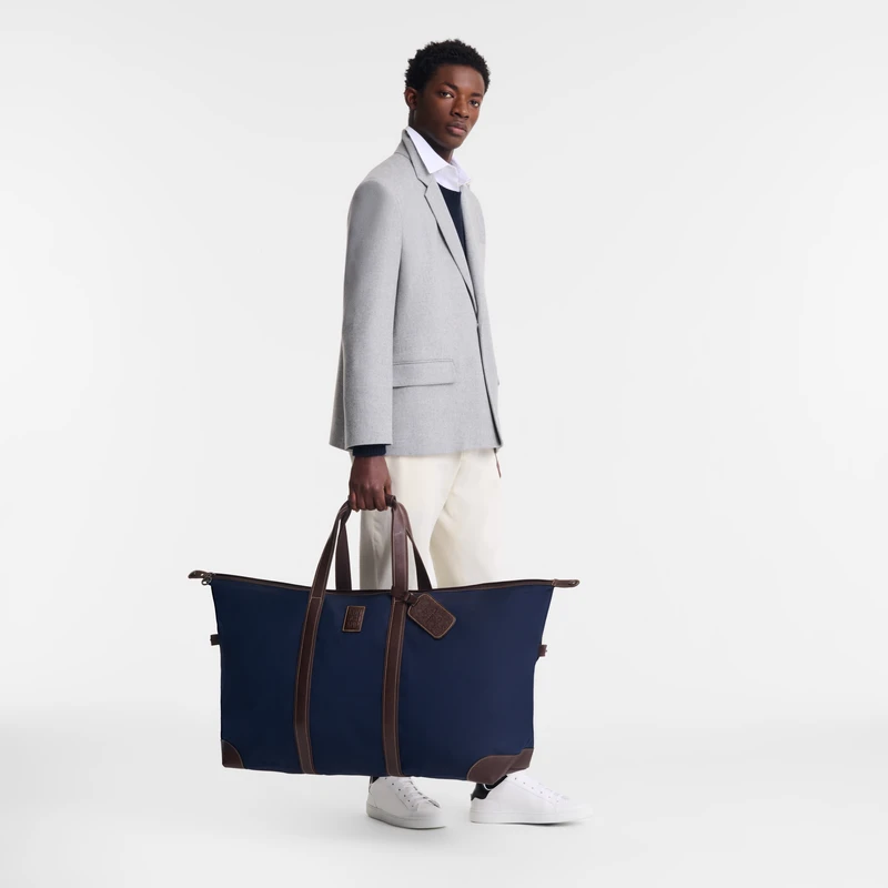 Longchamp Boxford L Travel Bag Blue - Canvas 4 Longchamp Boxford L Travel Bag Blue - Canvas - Image 2